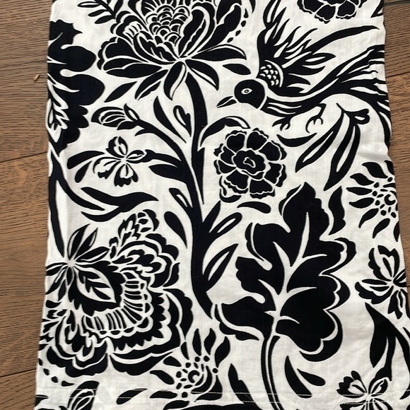 Knox Rose Floral Black and White Wide-Leg Summer Beach Pants XS Elastic Waist - Picture 5 of 6